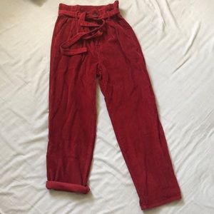Corduroy ankle length pants